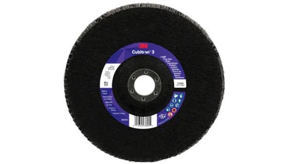 Neu im Sortiment: 3M™ Cubitron™ 3 Fächerschleifscheibe 1169F