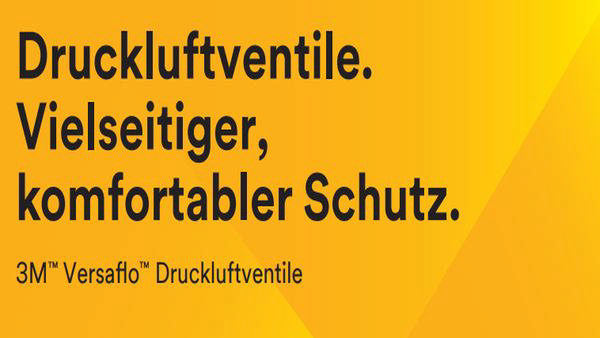 Dauerhafter Komfort mit 3M™ Versaflo™ Druckluftsystemen