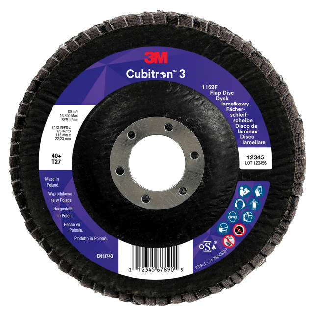3M Cubitron 3 Fan-Shaped Sanding Disc 1169F