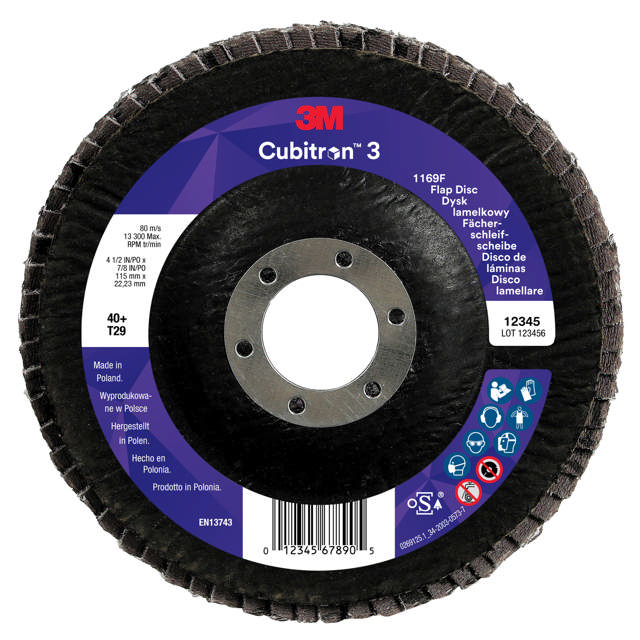 3M Cubitron 3 Fan-Shaped Sanding Disc 1169F