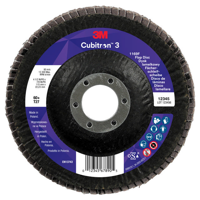 3M Cubitron 3 Fan-Shaped Sanding Disc 1169F