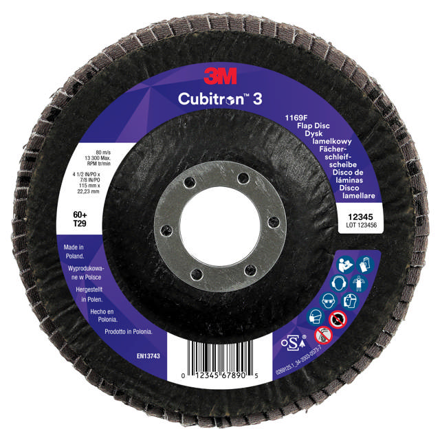 3M Cubitron 3 Fan-Shaped Sanding Disc 1169F