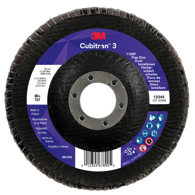 3M Cubitron 3 Fan-Shaped Sanding Disc 1169F