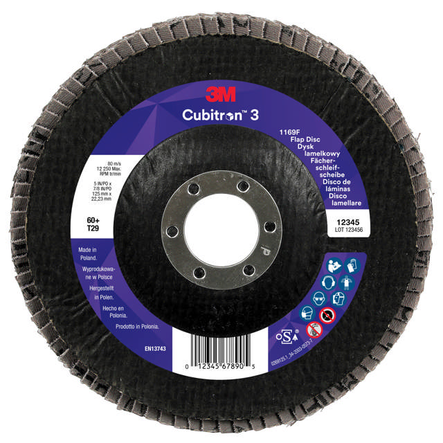 3M Cubitron 3 Fan-Shaped Sanding Disc 1169F
