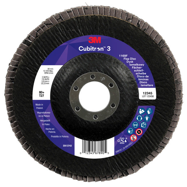 3M Cubitron 3 Fan-Shaped Sanding Disc 1169F