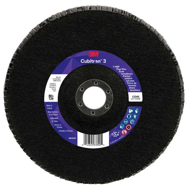 3M Cubitron 3 Fan-Shaped Sanding Disc 1169F