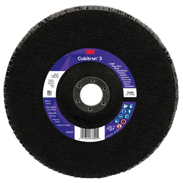 3M Cubitron 3 Fan-Shaped Sanding Disc 1169F