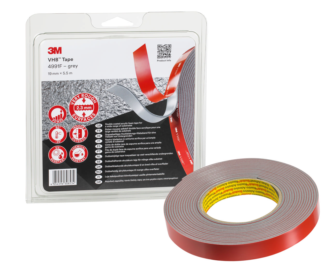 3M Adhesive Tape 4991F Gray