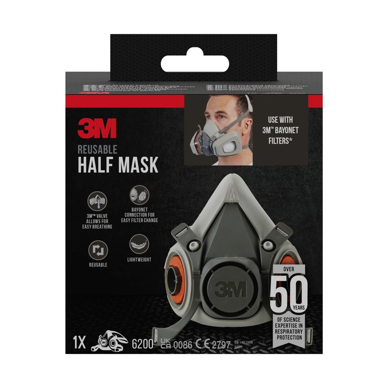 3M Half-Face Mask Housing 6200