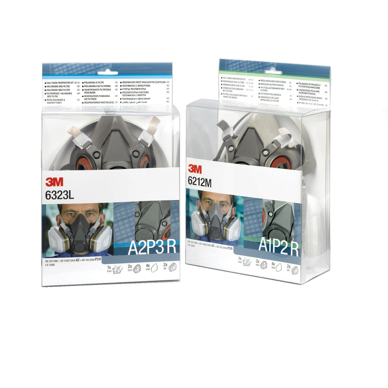 3M Half-Face Mask Set 6212M A1P2